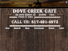 Tablet Screenshot of dovecreekcafe.com